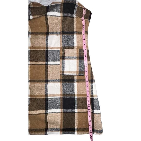 NICE Fall Shacket & Dress Combo – Size XL, Black / Brown / Ivory Plaid, NWT - Picture 9 of 15
